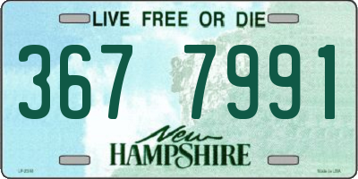 NH license plate 3677991