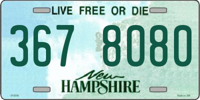 NH license plate 3678080