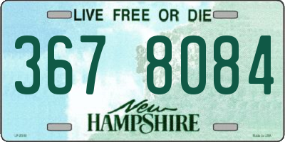 NH license plate 3678084