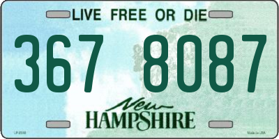 NH license plate 3678087
