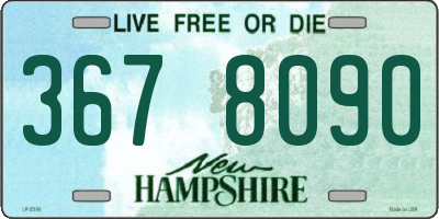 NH license plate 3678090