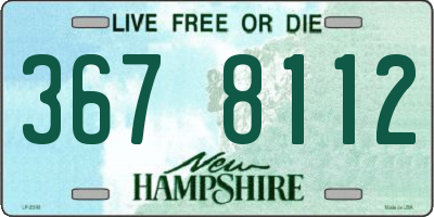 NH license plate 3678112