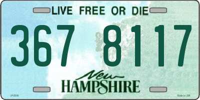 NH license plate 3678117