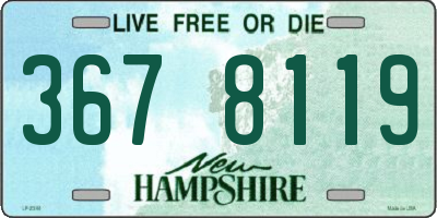 NH license plate 3678119