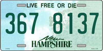 NH license plate 3678137