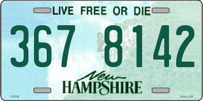 NH license plate 3678142