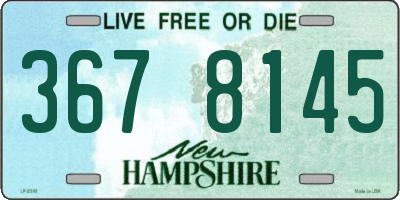 NH license plate 3678145
