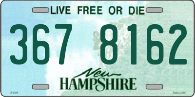 NH license plate 3678162