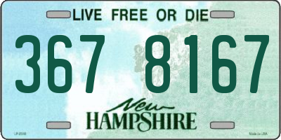NH license plate 3678167