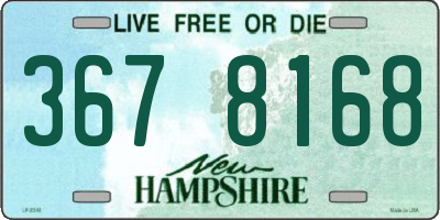NH license plate 3678168