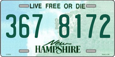 NH license plate 3678172