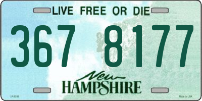 NH license plate 3678177