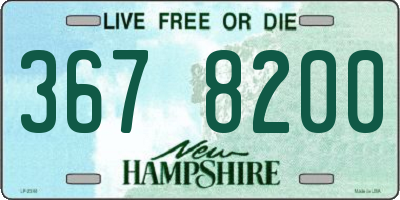 NH license plate 3678200