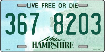 NH license plate 3678203