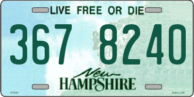 NH license plate 3678240