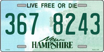 NH license plate 3678243