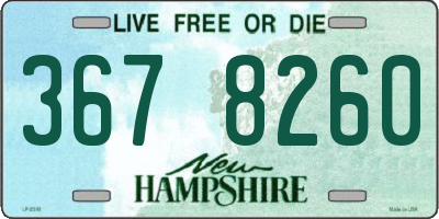 NH license plate 3678260