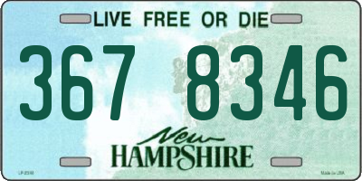 NH license plate 3678346