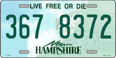NH license plate 3678372