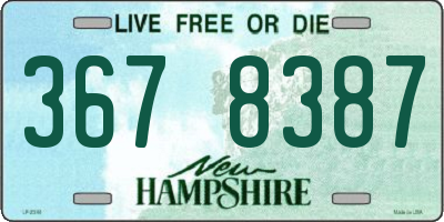 NH license plate 3678387