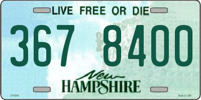 NH license plate 3678400