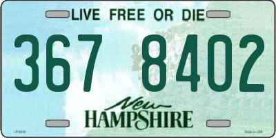 NH license plate 3678402