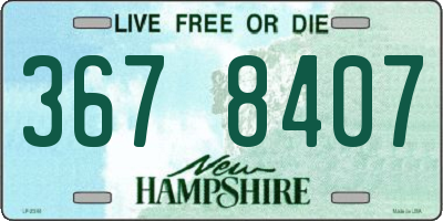 NH license plate 3678407