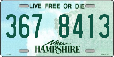 NH license plate 3678413