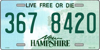 NH license plate 3678420