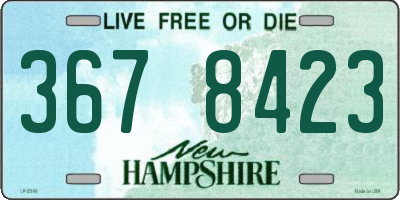 NH license plate 3678423