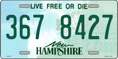NH license plate 3678427