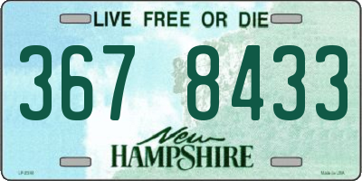 NH license plate 3678433