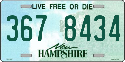 NH license plate 3678434