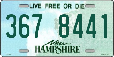 NH license plate 3678441