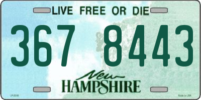 NH license plate 3678443