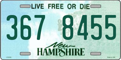 NH license plate 3678455