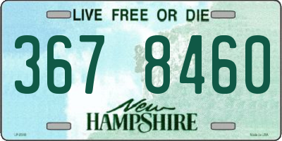NH license plate 3678460