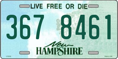 NH license plate 3678461