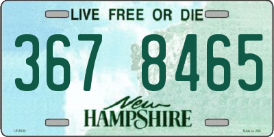 NH license plate 3678465