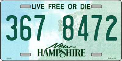 NH license plate 3678472