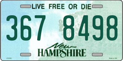 NH license plate 3678498