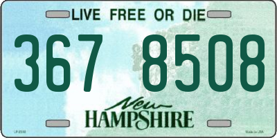 NH license plate 3678508