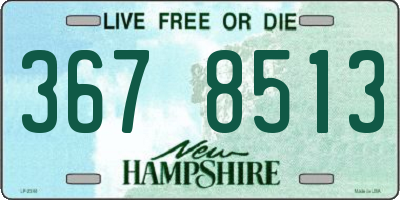 NH license plate 3678513
