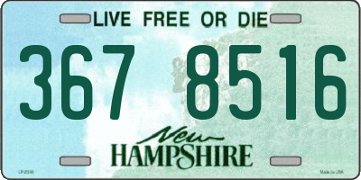 NH license plate 3678516