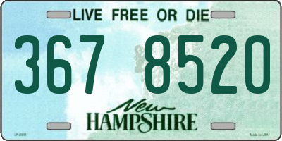NH license plate 3678520