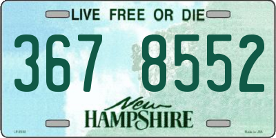 NH license plate 3678552