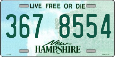 NH license plate 3678554