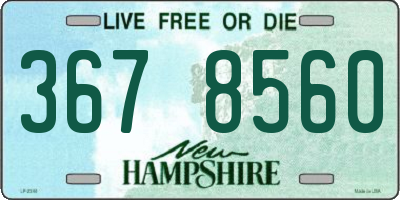 NH license plate 3678560