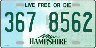 NH license plate 3678562