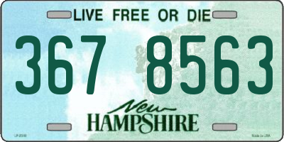 NH license plate 3678563